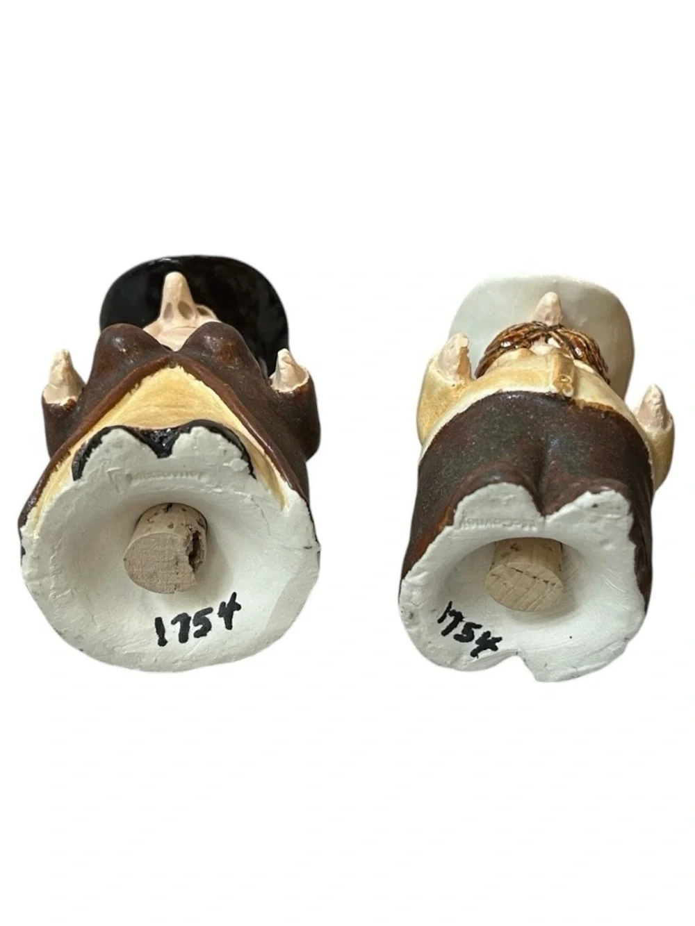 Vintage Pottery Salt & Pepper “Sheriff Law Man & Lady Friend”